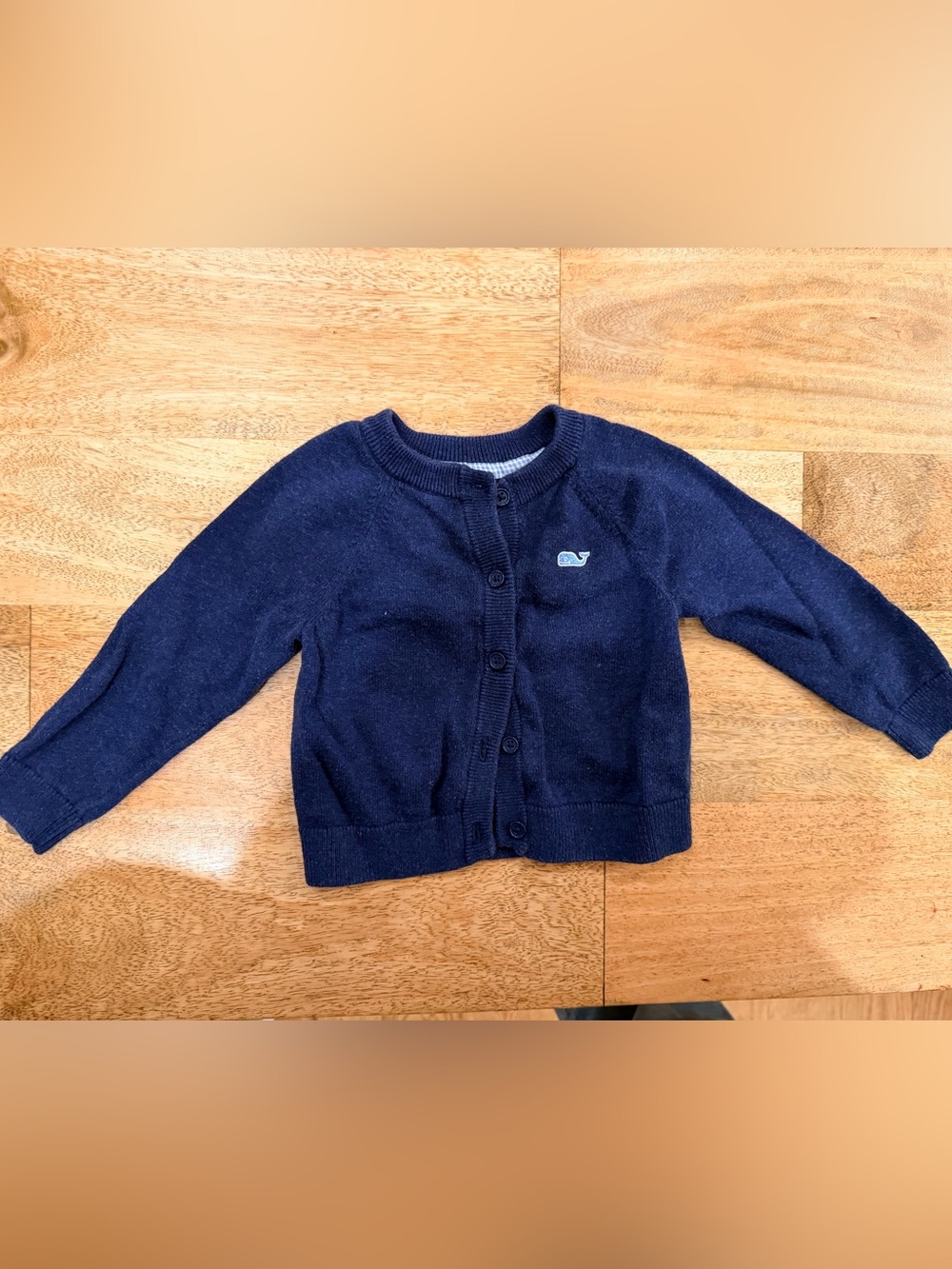 Vineyard Vines Baby Navy Whale Cardigan 6–12 Months